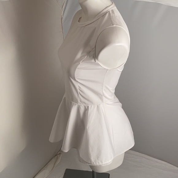 Marni white layered peplum sleeveless top 38 - Picture 4 of 12